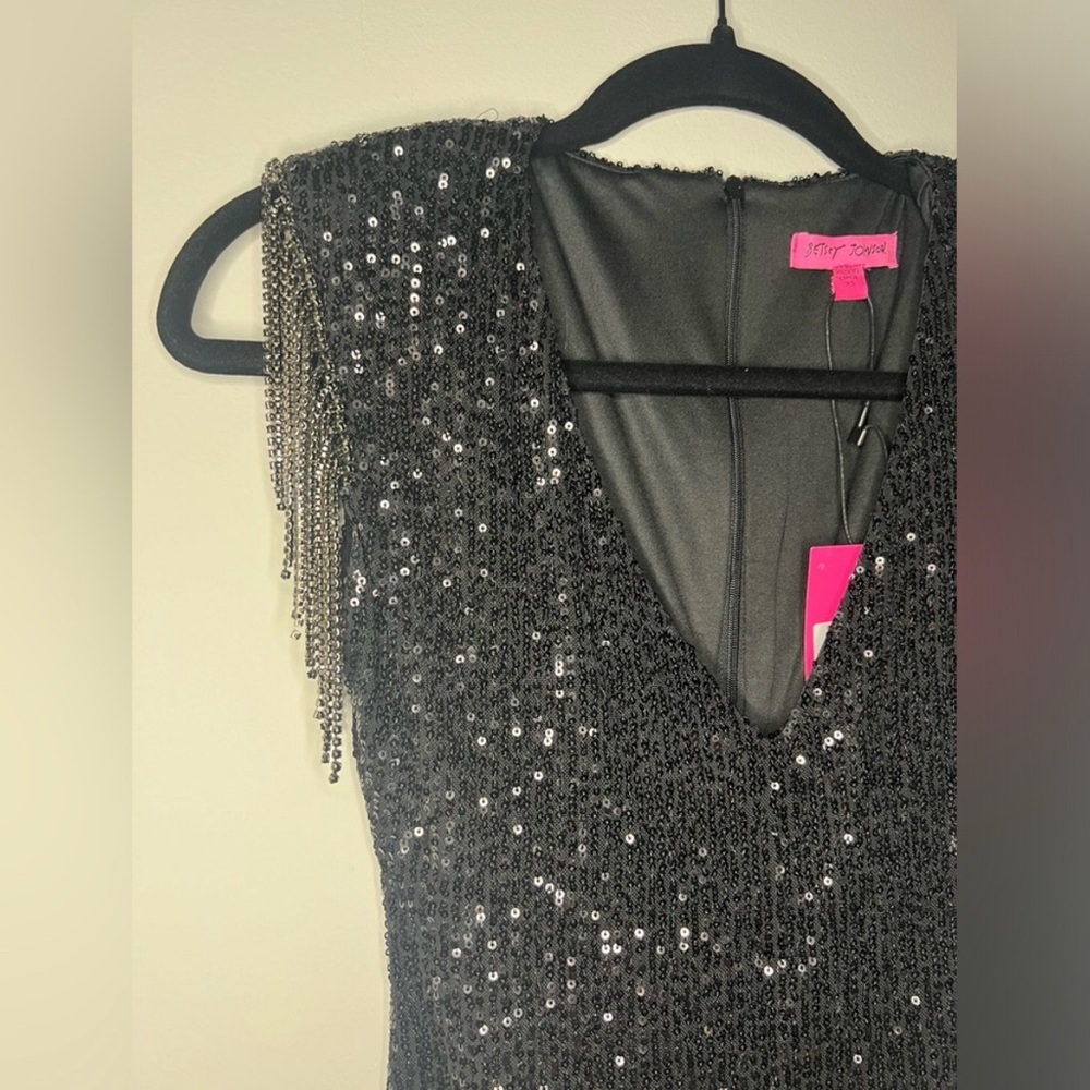 Betsey Johnson - Sequin Black Mini Dress - Size XS - Picture 6 of 11